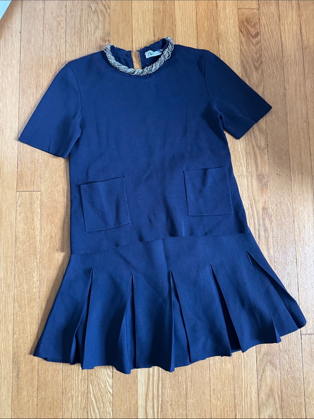 ZARA NAVY BLUE JEWELED TOP SKIRT BUNDLE